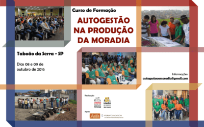 Taboão da Serra-SP recebe curso sobre Autogestão na Produção da Moradia